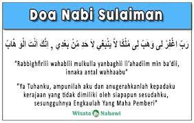 Doa Nabi Sulaiman Bacaan Arab Latin Dan Artinya
