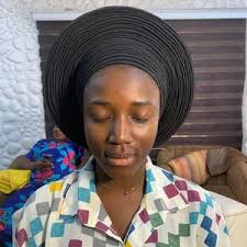 Pink Autogele Aso Oke for Wedding Attire.