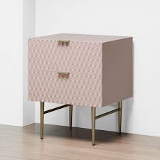 Audrey Bedside Table Blush West Elm Australia Pink Nightstands Modern Furniture Furniture