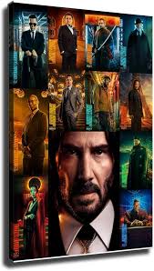Amazon.com: John Wick Chapter 4 Movie Poster Keanu Charles Reeves Starring  Wall Art Canvas Poster Paintings for Living Room Modern Home Decor Canvas  Print Collection Gift for Movie Fans (Wooden Frame,24x36inch) :