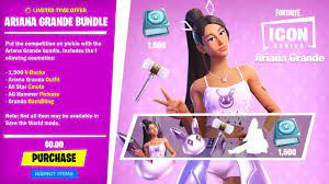 Epic revealed the ariana grande skin and associated. How To Get Ariana Grande Skin Bundle Free In Fortnite New Ariana Grande Event Concert Youtube