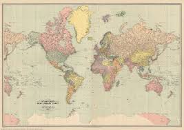Stanfords New Library Chart Of The World 1920 A2 Wall Map Paper