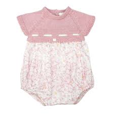 Wedoble Rose Knitted Romper The Little Ark Boutique Spanish Baby Clothes Knit Baby Romper Knitted Baby Clothes