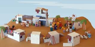 Creche En Papier 2 Modeles A Imprimer Travaux Manuels Catechisme Ecole Du Dimanche Eglise Enfants