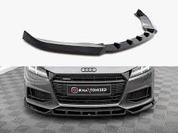 Maxton Design Front Splitter V2 Gloss Black ABS for Audi TTS ...