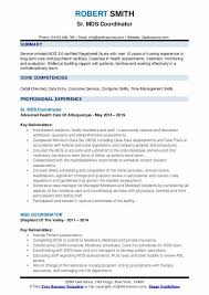 mds coordinator resume samples qwikresume