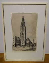 Hendrikus Roodenburg Ets Groningen Martinitoren Kopen Bied Vanaf 35