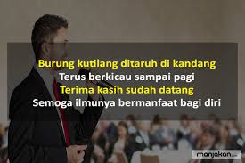 Check spelling or type a new query. 20 Contoh Pantun Penutup Dalam Berbagai Kondisi Dan Tema Acara