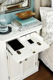 Tired Of The Tangle Of Cords On Your Bedside Table Our Leighton Charging Table Has A Surge Protector Cord O Bedside Table Organization Bedroom Diy Home Decor