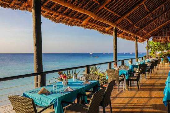 Restaurant dining area prepared for guests
