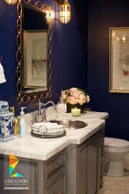 ديكورات دهانات الوان دهانات حوائط مودرن 2018 2019 Blue Bathroom Decor Gold Bathroom Decor Navy Blue Bathrooms