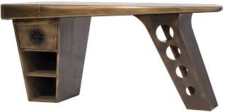 Check spelling or type a new query. Aviator Half Wing Desk Jet Brass Reclaimed Wood Desk Furniture Modern Home Office Desk