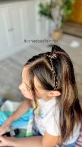 half up twists with bunny ears headband for easter