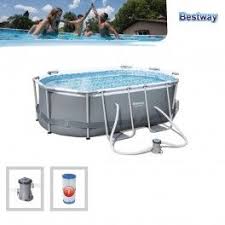 Piscina Power Steel Oval 300 X 200 X 84 Cm Con Depuradora De Cartucho Piscina Depuradora Kit Piscina