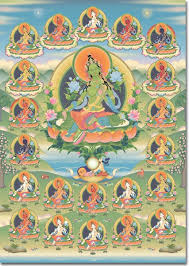 Image result for white tara and green tara and the 21 taras