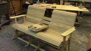 To start building the adirondack death chair style love seat glider rocker we'll startle away lancinating the feet for wood glider rocker plans the base of the glider rocker out. Building A Glider Bench Mm 220 512 Youtube