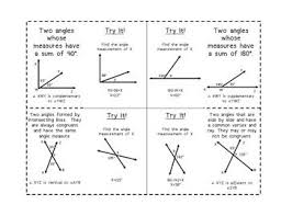 Angle Relationships Foldable Angle Relationships Angle Relationships Foldable Math Interactive Notebook