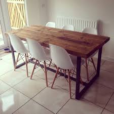 You will discover a wide variety of. Home Retro Industrial Wood Reclaimed Rustic Metal Charles Eames Style Metal Dining Table 8 Seater Dining Table Black Dining Room