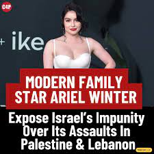 celebrities4palestine | Modern Family star Ariel Winter ( @arielwinter )  expose Is.r.ae.l's impunity over its assaults in P.ale.stine & Leb.an.on  #modernfamily... | Instagram
