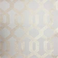 Monochrome, glitter, gold, vinyl, textured, damask, metallic York Wallcoverings Geo Trellis Wallpaper Lowe S Canada
