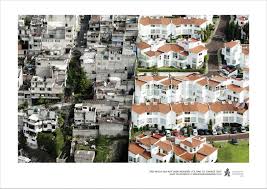 The Stark Difference Between The Rich And The Poor Side By Side Aerial Photograph Mexico Photo