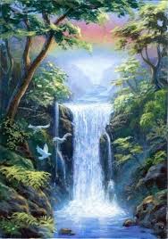 When Your Backed Up In A Corner And And Rose Testerman Atkins Waterfall Art Waterfall Paintings Canvas Painting Landscape