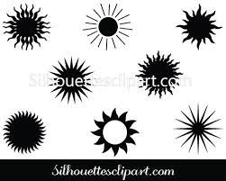 Sun Silhouette Vector Graphics Pack Sun Silhouette Silhouette Clip Art Silhouette Vector