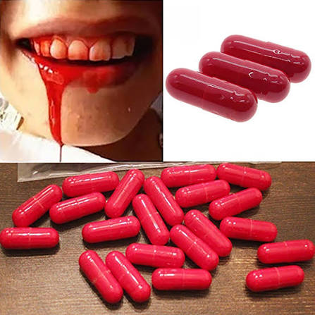 Fullyoung_520 Store】Fake Pills Horror Realistic Liquid Fake Blood Capsules Halloween Prop | Daraz.lk