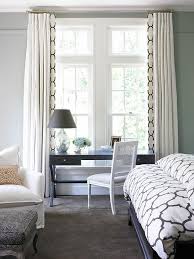 Black And White Patterned Drapes Gorgeous White Drapes With Patterned Black Trim On Leading Edge Home Interior Interior Design