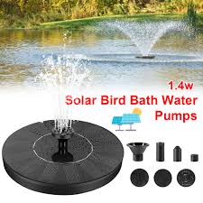 1.2'' h x 6.3'' w x 6.3'' d. Solar Powered Pump With Led Lights 2 4w For Bird Bath Garden Decoration Fountain Water Pump Outdoor Solar Bird Bath 211 Buy At The Price Of 15 89 In Aliexpress Com Imall Com
