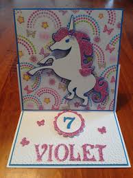Birthday Card Ideas For Kids Unicorn Unicorn Girls Birthday Card Cricut Unicorn Birthday Cards Girl Birthday Cards Kids Cards
