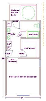 14x30 Master Bedroom And Bathroom Free Floor Plan With Layout Designs Bathroom Remodel Master Master Bedroom Plans Closet Remodel