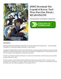 Click on links below to download. Pdf Download The Legend Of Korra Turf Wars Part One Ebook Read Online