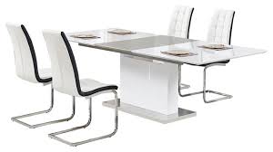 Alaskan 5 Piece Extendable High Gloss Dining Set Contemporary Dining Sets By Furniture Import Export Inc