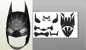 Papercraft Pdo File Template For Batman Arkham Origins Mask Batman Mask Template Batman Batman Mask