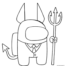 Among us coloring pages are simple coloring sheets for kids of all ages. Devil Boy Among Us Coloring Pages Printable