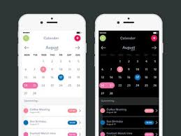 Black White Calendar App Screen Calendar App App Black And White