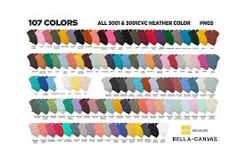 107 Different Color Bella Canvas 3001 3001cvc Amazing