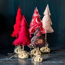 I just adore these ideas! How To Make Stuffed Fabric Christmas Trees For Your Holiday Decor
