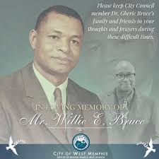 The City of West Memphis extends our deepest condolences to Councilman Dr.  Gheric Bruce and his family