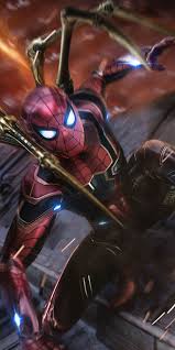Iron Spider Spider Man Superhero 2019 Fan Art 1080x2160 Wallpaper Spiderman Iron Spider Marvel Comics Wallpaper