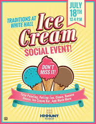 Im september 1954 entstand für storyville records der titel ice cream (#a45000), eine coverversion des 1927 von fred waring and his pennsylvanians und im august 1944 durch george lewis eingespielten originals. Hhhunt Homes White Hall Ice Cream Social Event Invitation Design