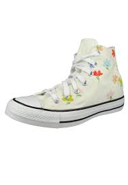 Schuhe kann man nie genug haben und natürlich hätten wir auch gerne so viele converse paare, wie möglich. Converse Damen High Sneaker Chuck Taylor All Star Garden Party Print 570919c Creme Egret Black White Textil Schuhkings Schuhe Von Den Konigen