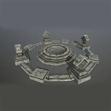 Old Temple 6 House 3d Model Temple Albedo