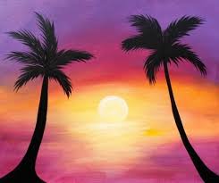 Diy sunset painting for kids. Pin On Canvas Art Trees