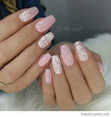 Plastered pink calling all pink lovers, you're sure to grab attention with striking beauties like these. Light Pink Gel Nails With Silver Glitter Pink Gel Nails Nails Pink Nails
