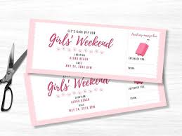 Editable Girls Trip Coupon, Girls Weekend Away Voucher, Printable Girls  Getaway Ticket PDF