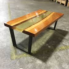 Live Edge River Table Coffee Table Wood Wood Table Resin Furniture