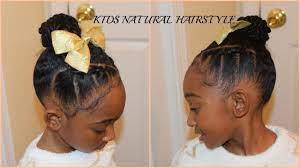 Kids Natural Hairstyles Rubberband Plaits And Bun Youtube With Images Natural Hairstyles For Kids Natural Hair Styles Girls Natural Hairstyles