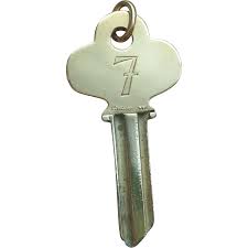 Rare Vintage Cartier 14 K Gold Lucky 7 Uncut House Key Pendant Vintage Cartier Vintage Lucky 7